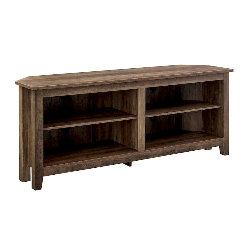 58-inch Corner TV Stand with Adjustable Shelves