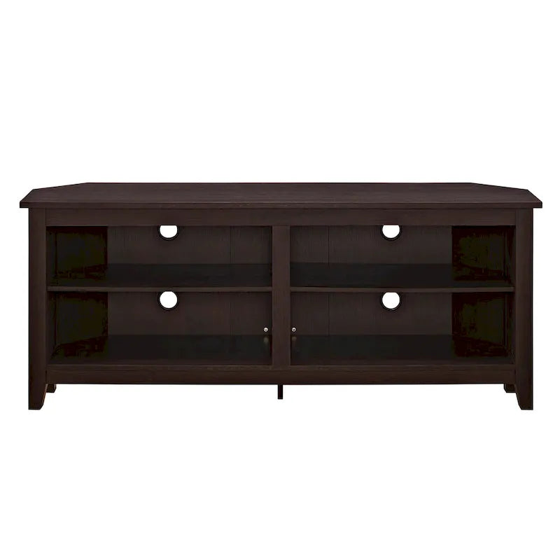 58-inch Corner TV Stand with Adjustable Shelves