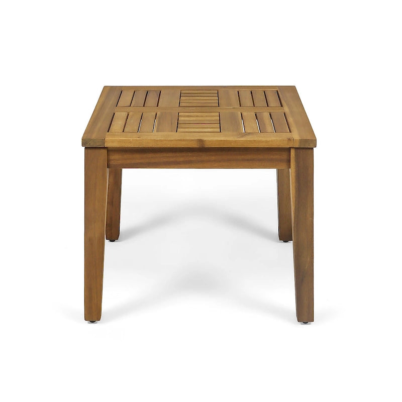 Natural Acacia Wood Outdoor Side Table