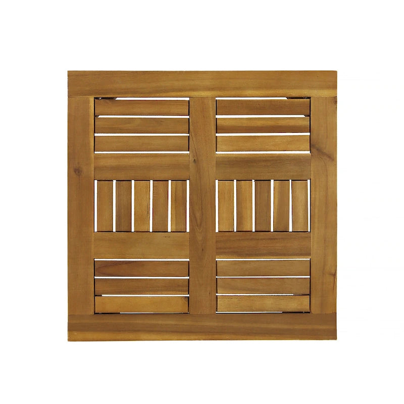 Natural Acacia Wood Outdoor Side Table