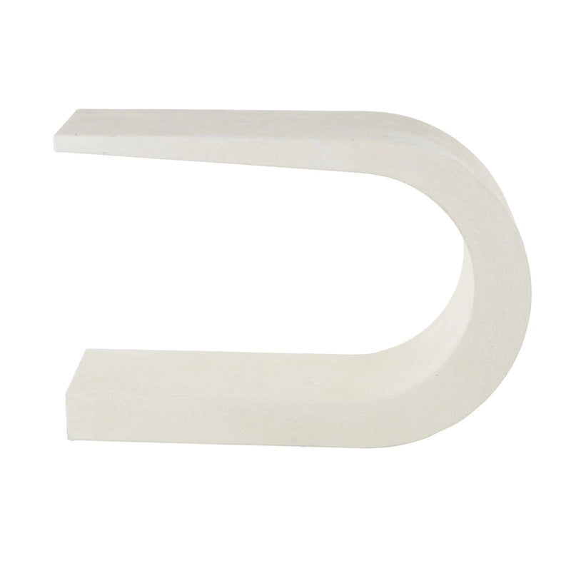 White C-Shaped MDF Console Table - 43.5L x 12W x 25H Inches