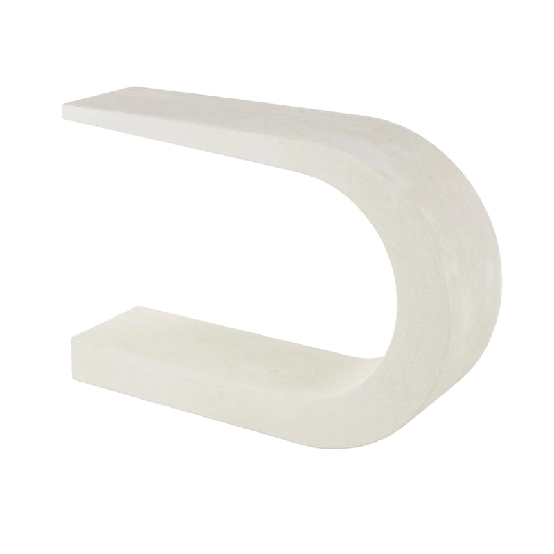 White C-Shaped MDF Console Table - 43.5L x 12W x 25H Inches