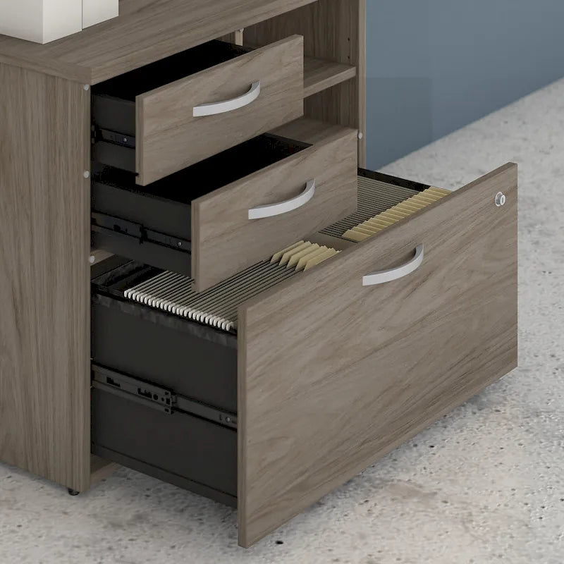 Office Storage Cabinet with Drawers and Shelves