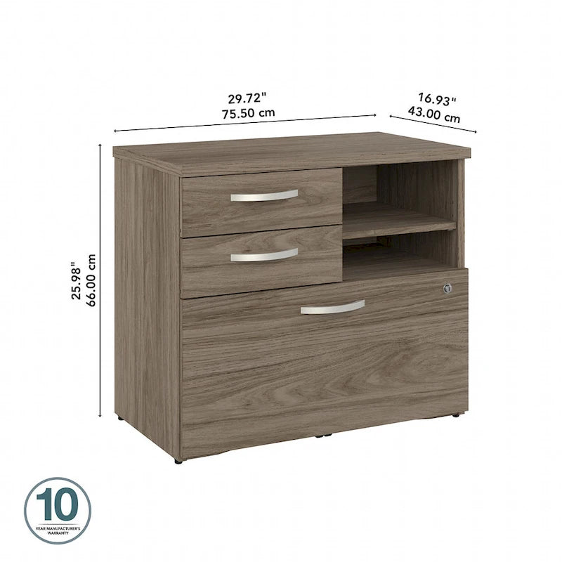 Office Storage Cabinet with Drawers and Shelves