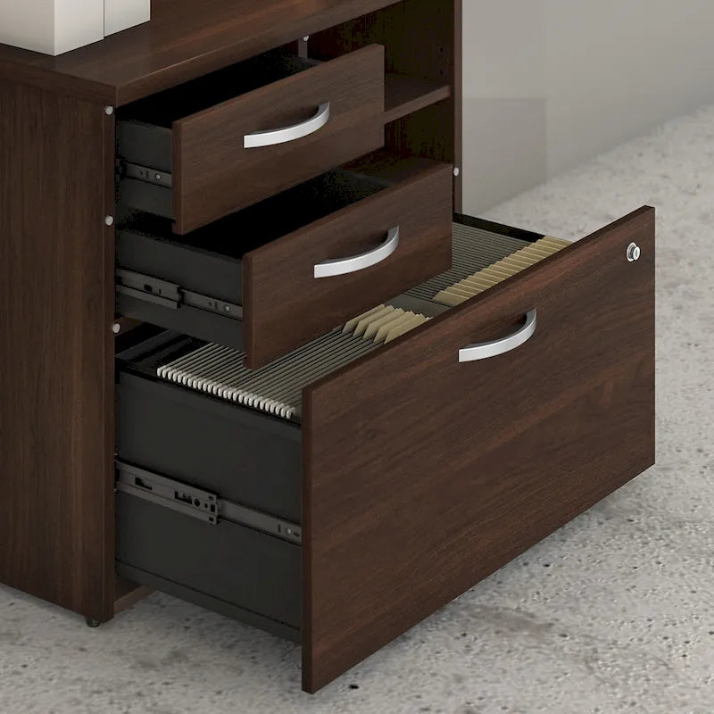Office Storage Cabinet with Drawers and Shelves