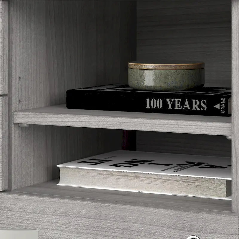 Office Storage Cabinet with Drawers and Shelves