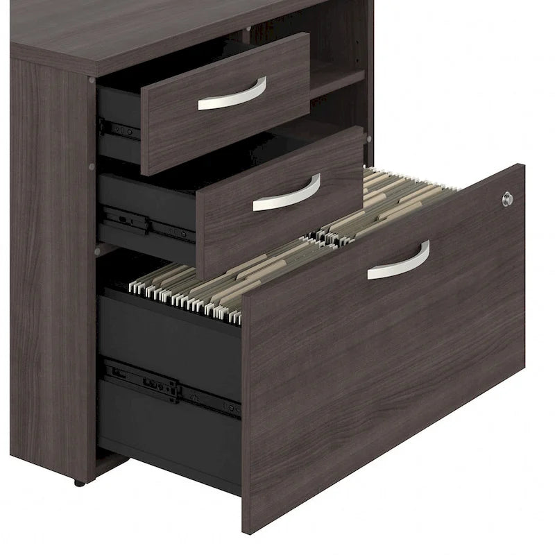 Office Storage Cabinet with Drawers and Shelves