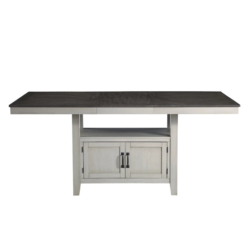 60–80 Inch Extendable Counter Height Dining Table with Storage
