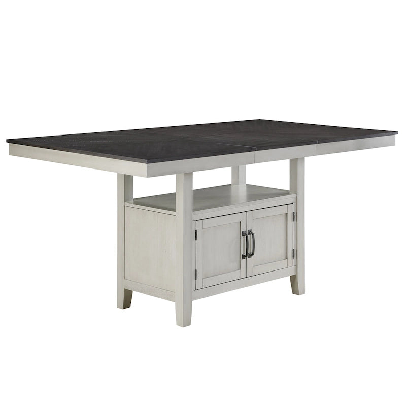 60–80 Inch Extendable Counter Height Dining Table with Storage