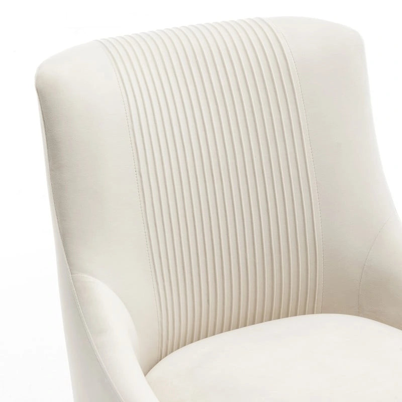Modern Upholstered Dining or Vanity Chairs, Set of 2 with Rear Handle
