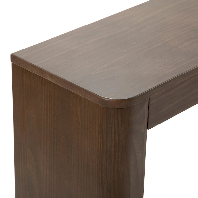 Modern Rounded Solid Wood Console Table - 46