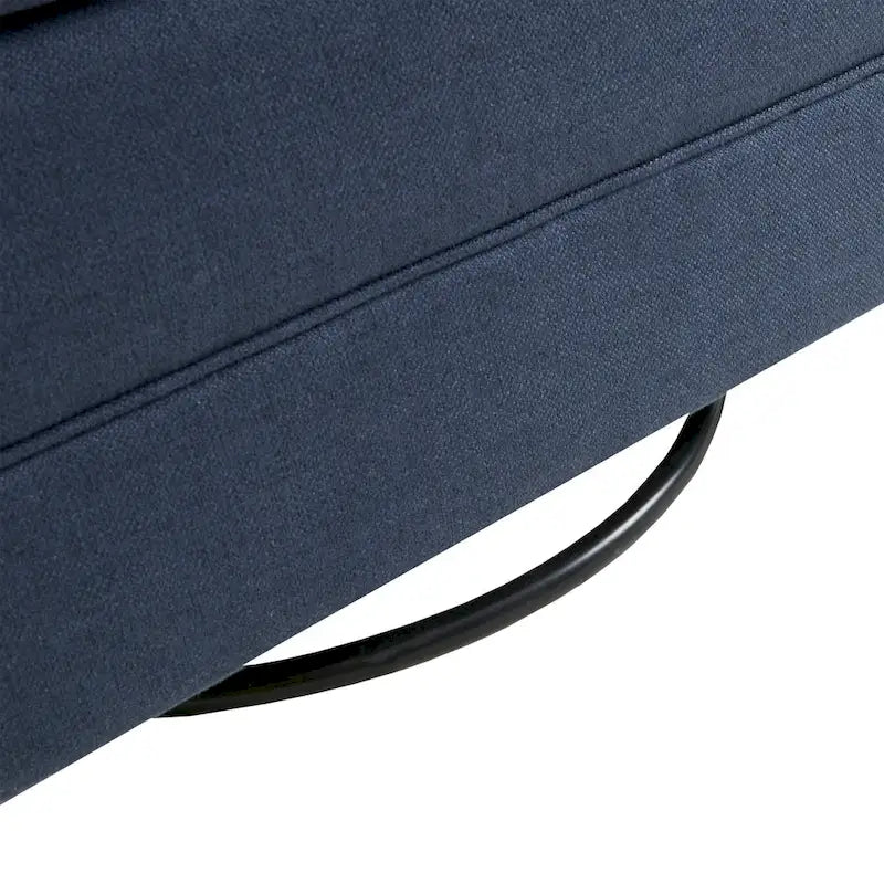 360-Degree Swivel Glider Chair with Tufted Velvet Upholstery
