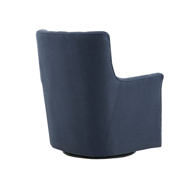 360-Degree Swivel Glider Chair with Tufted Velvet Upholstery