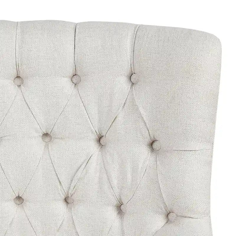 360-Degree Swivel Glider Chair with Tufted Velvet Upholstery