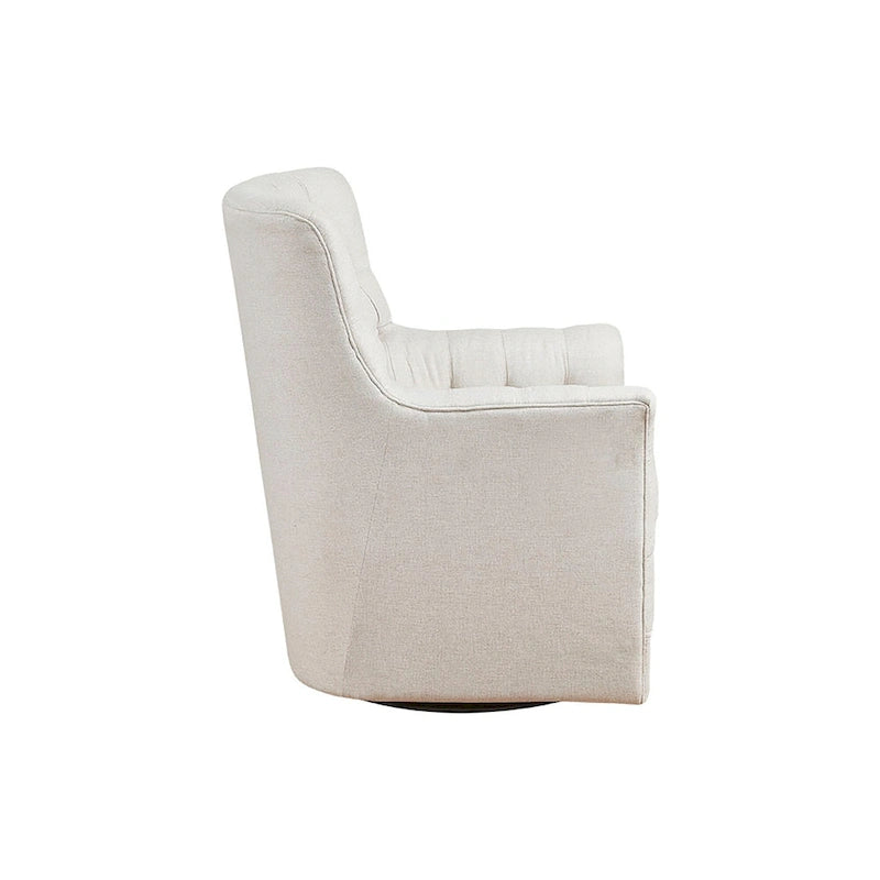 360-Degree Swivel Glider Chair with Tufted Velvet Upholstery