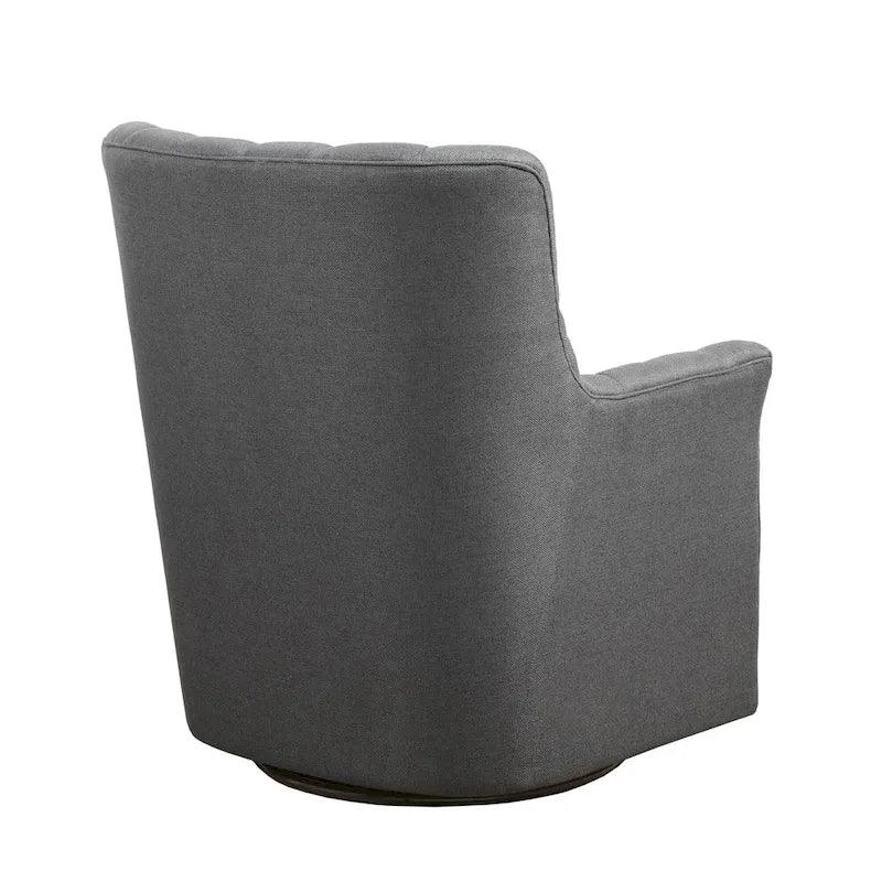360-Degree Swivel Glider Chair with Tufted Velvet Upholstery