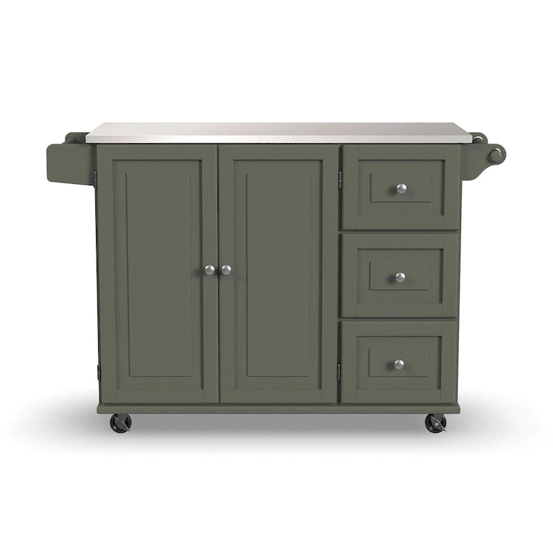 Kitchen Cart with Stainless Steel Top