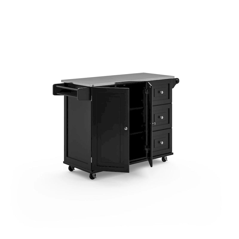 Kitchen Cart with Stainless Steel Top