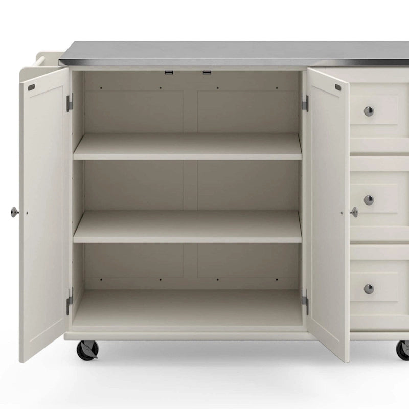 Kitchen Cart with Stainless Steel Top
