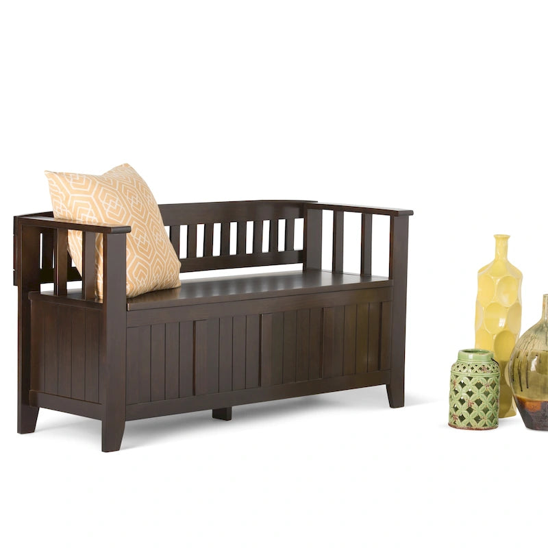 Solid Wood 48-inch Entryway Storage Bench