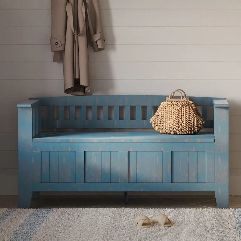 Solid Wood 48-inch Entryway Storage Bench