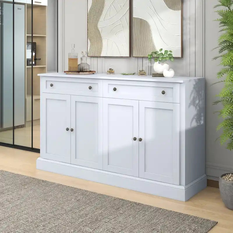 60-Inch Sideboard Buffet Cabinet with 2 Drawers and 4 Doors