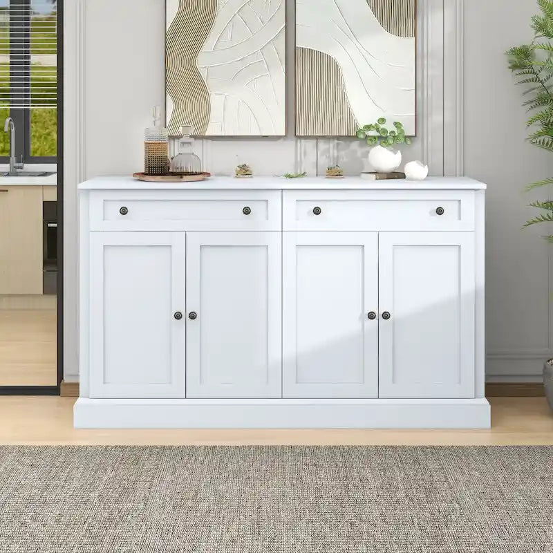 60-Inch Sideboard Buffet Cabinet with 2 Drawers and 4 Doors