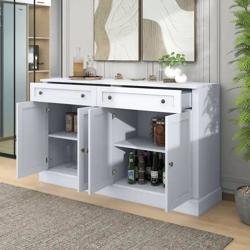 60-Inch Sideboard Buffet Cabinet with 2 Drawers and 4 Doors