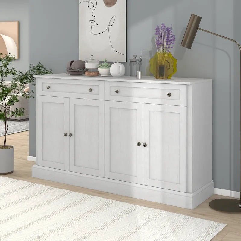 60-Inch Sideboard Buffet Cabinet with 2 Drawers and 4 Doors