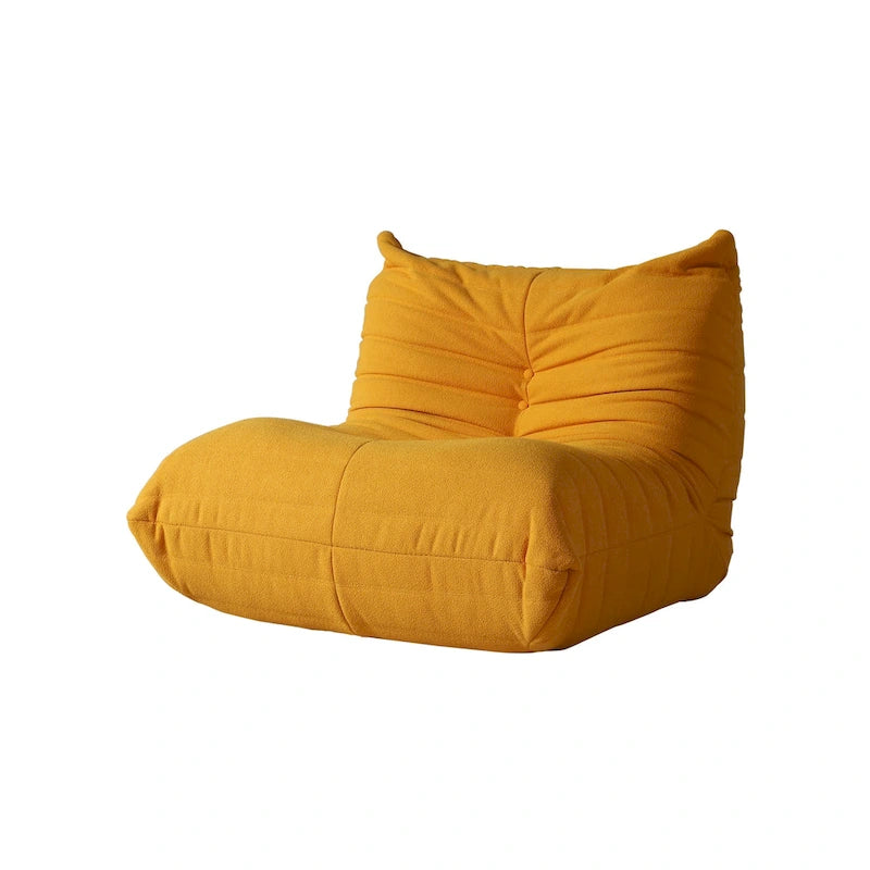 Teddy Velvet Armless Floor Sofa with Foam Filling