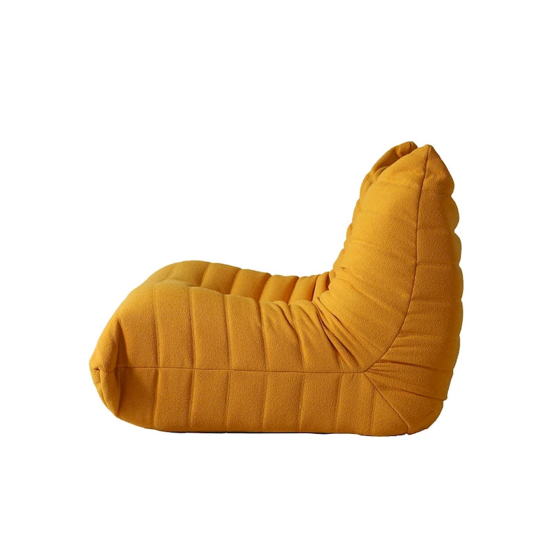 Teddy Velvet Armless Floor Sofa with Foam Filling