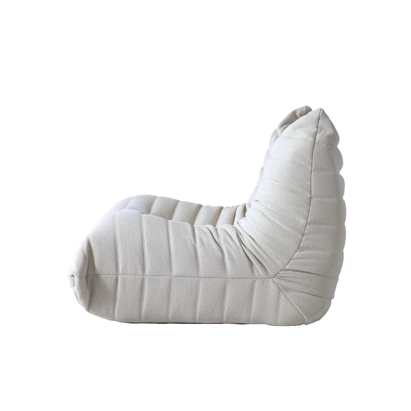 Teddy Velvet Armless Floor Sofa with Foam Filling