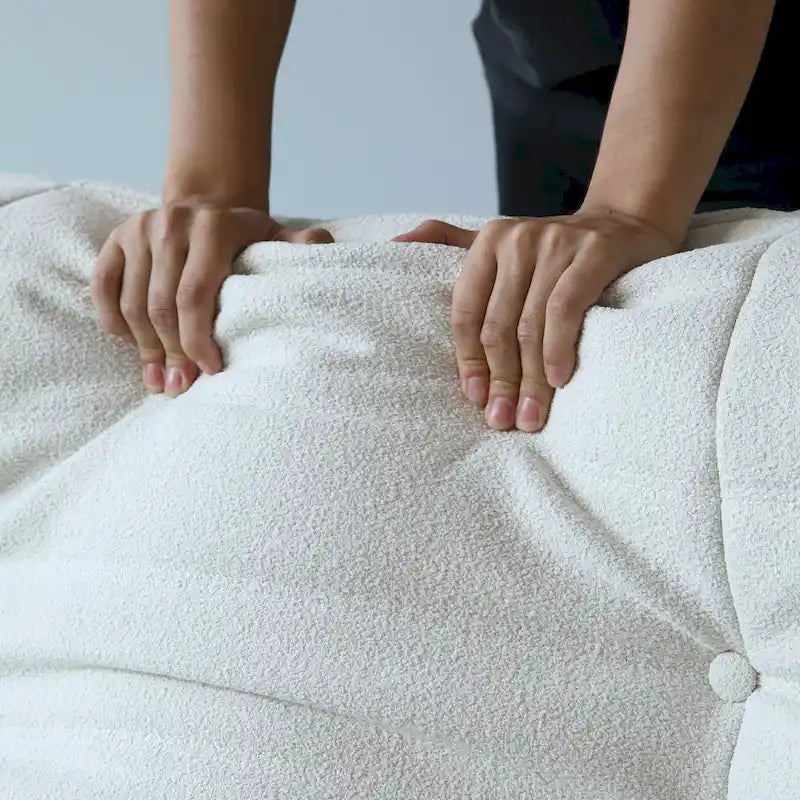 Teddy Velvet Armless Floor Sofa with Foam Filling