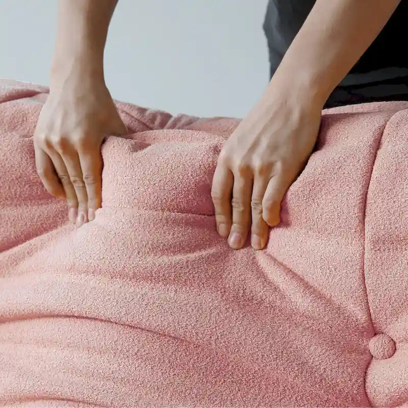 Teddy Velvet Armless Floor Sofa with Foam Filling