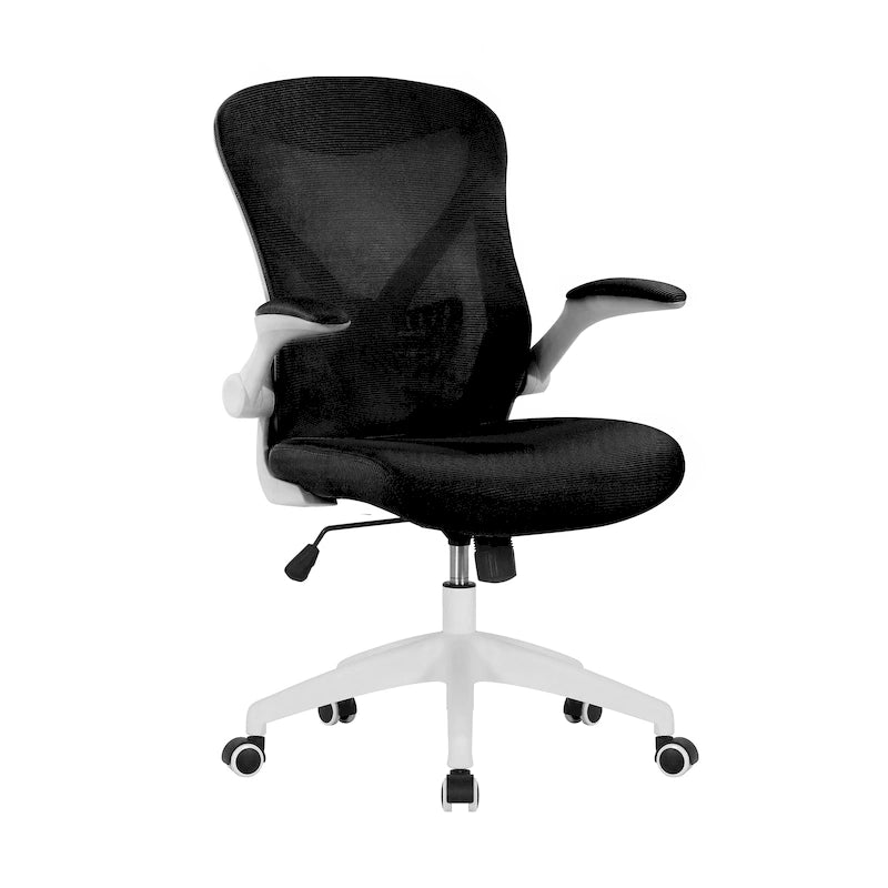 Ergonomic Mesh Office Chair with Flip-Up Arms and Tilt Mechanism