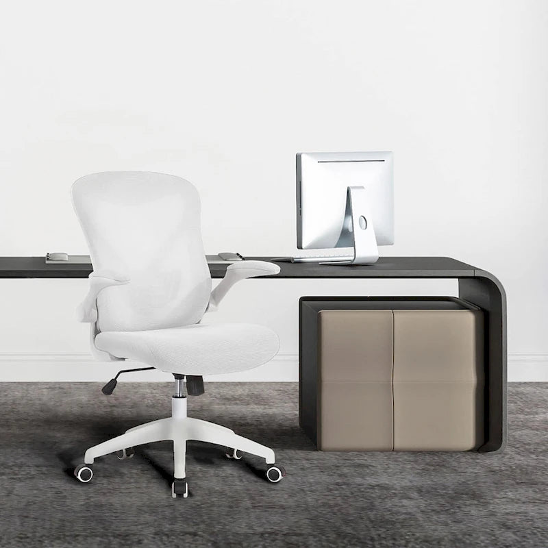 Ergonomic Mesh Office Chair with Flip-Up Arms and Tilt Mechanism