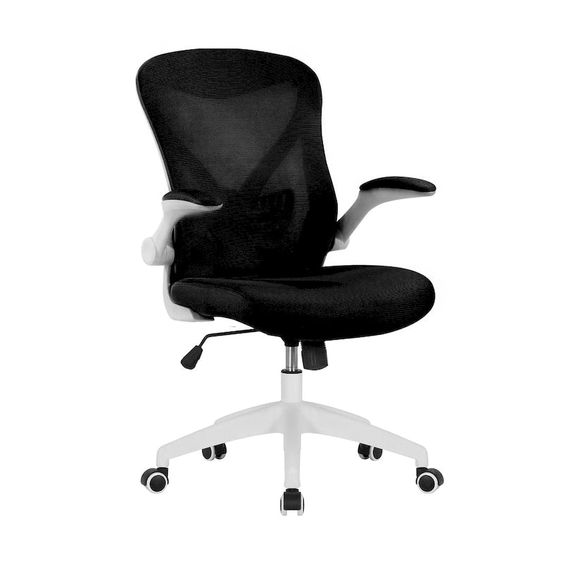 Ergonomic Mesh Office Chair with Flip-Up Arms and Tilt Mechanism