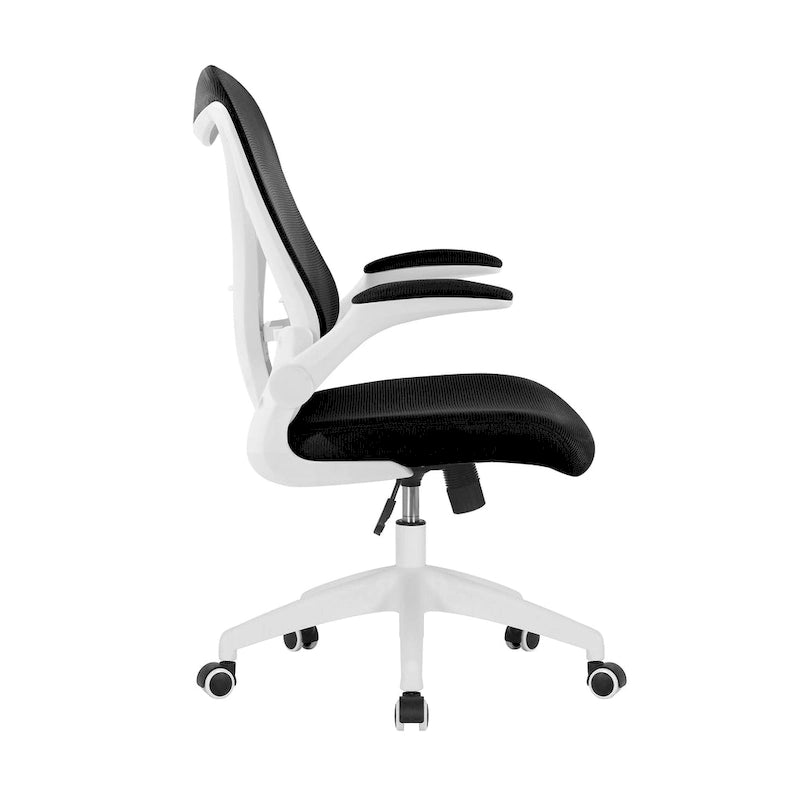 Ergonomic Mesh Office Chair with Flip-Up Arms and Tilt Mechanism