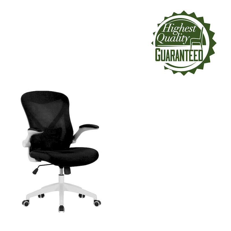 Ergonomic Mesh Office Chair with Flip-Up Arms and Tilt Mechanism