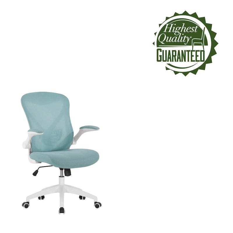 Ergonomic Mesh Office Chair with Flip-Up Arms and Tilt Mechanism