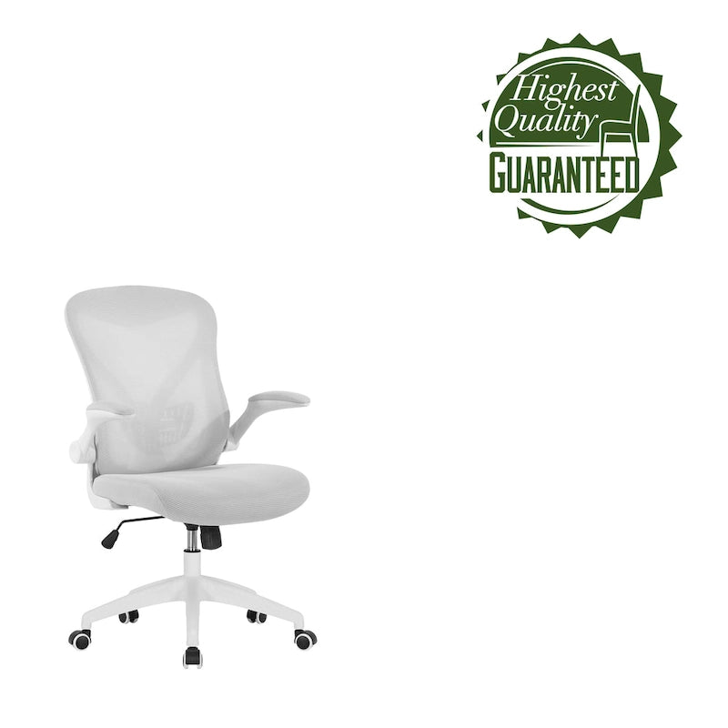 Ergonomic Mesh Office Chair with Flip-Up Arms and Tilt Mechanism