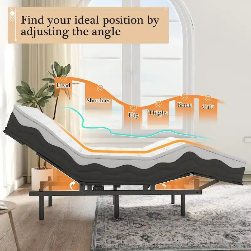 Adjustable Bed Frame with Wireless Remote