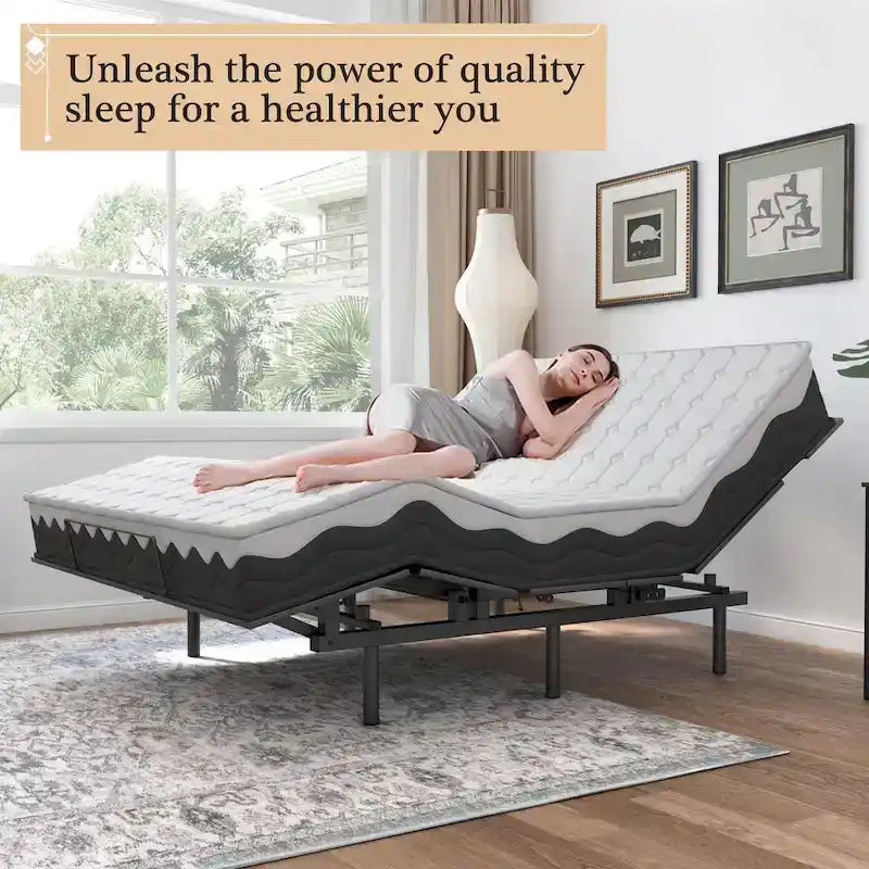 Adjustable Bed Frame with Wireless Remote