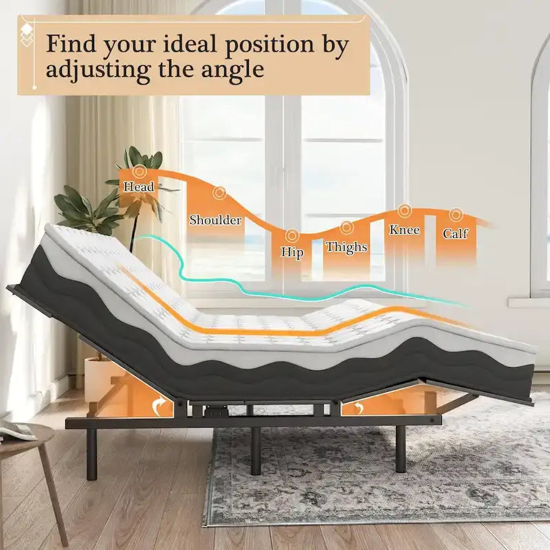 Adjustable Bed Frame with Wireless Remote
