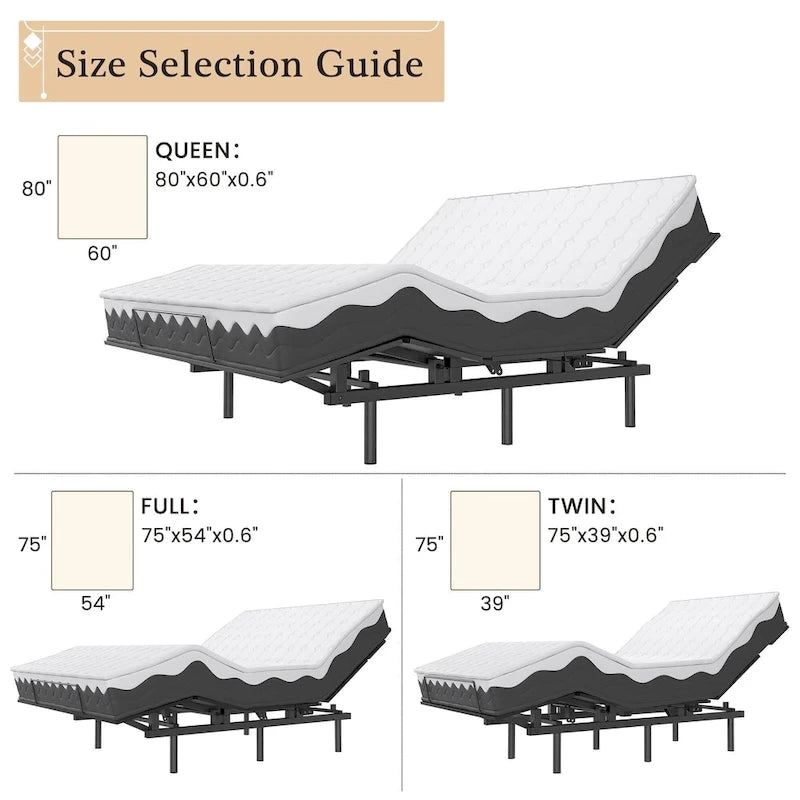 Adjustable Bed Frame with Wireless Remote