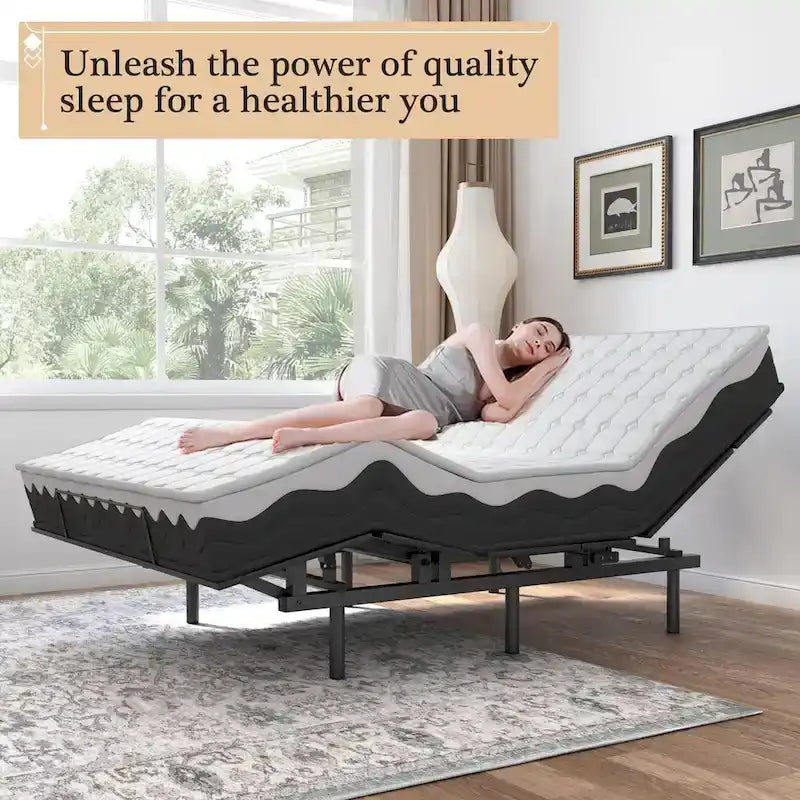 Adjustable Bed Frame with Wireless Remote