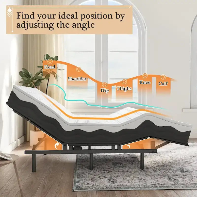 Adjustable Bed Frame with Wireless Remote