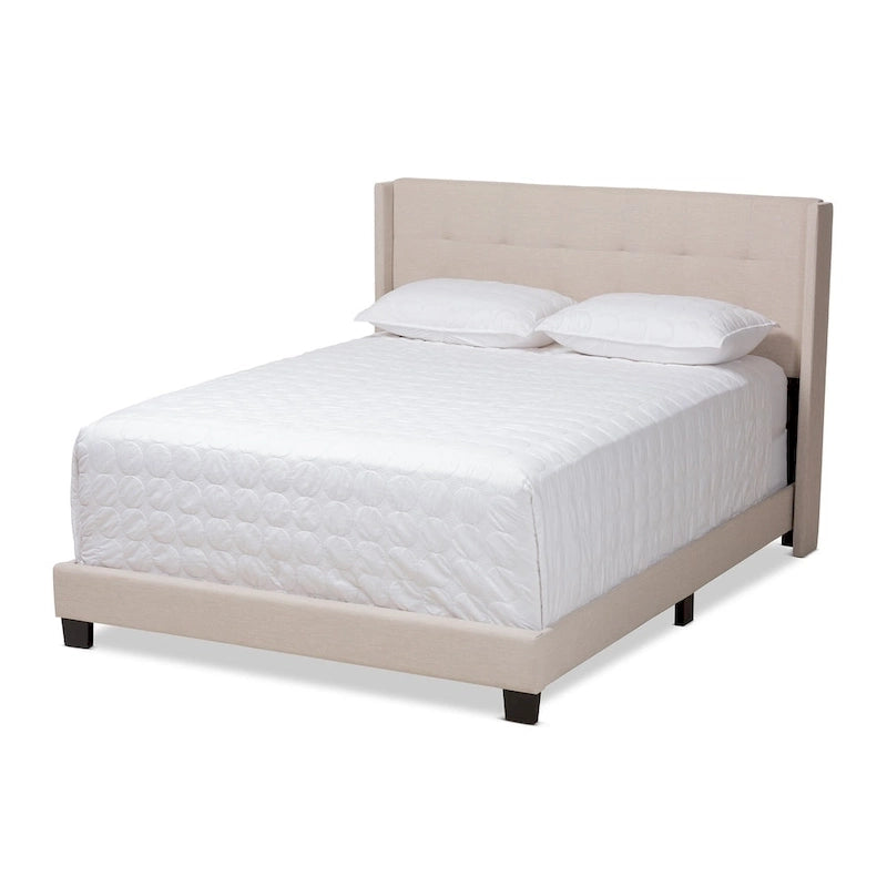 Contemporary Tufted Fabric Bed