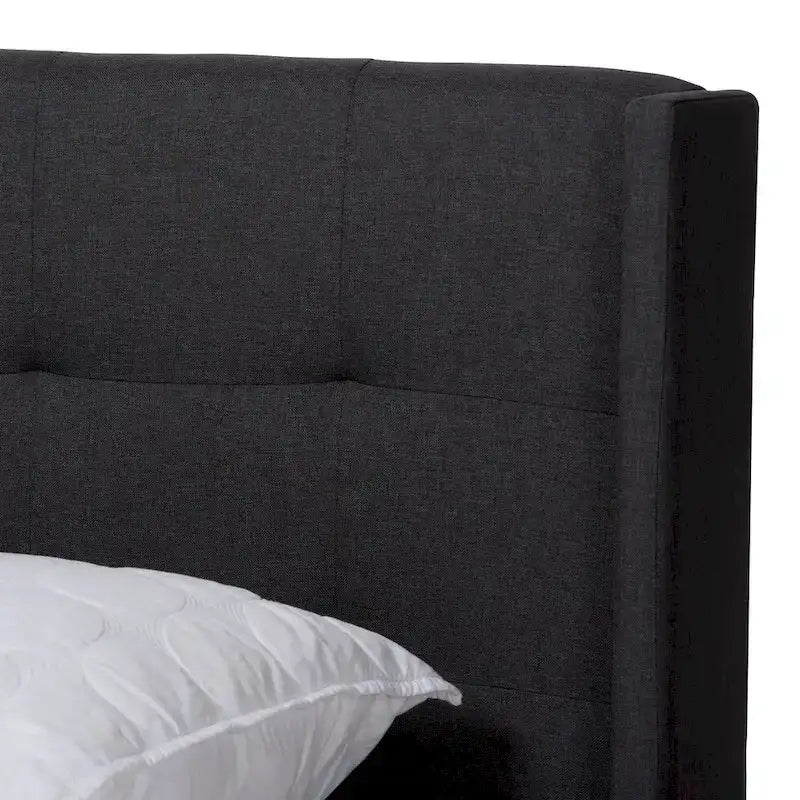 Contemporary Tufted Fabric Bed