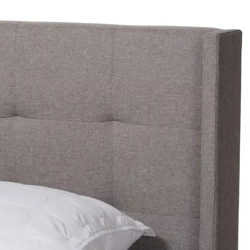 Contemporary Tufted Fabric Bed